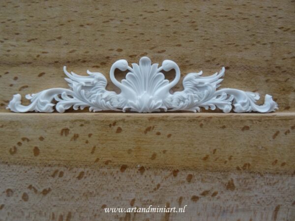 zwanen, vogels, embellishments, sierlijk, barok , versiering, embellishments, schilderen, decoratie materiaal, decoratief, wit, miniaturen, modelbouw, hubby, creatief