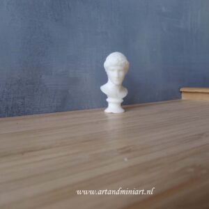 bust, borstbeeld, onbekend, man, resin, poppenhuis,