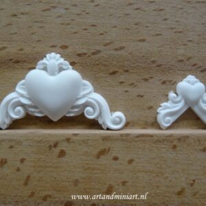 hoekje, hartje, liefde, hoek, decoratie, embellishments, decoratie materiaal, wit, barok, ornament