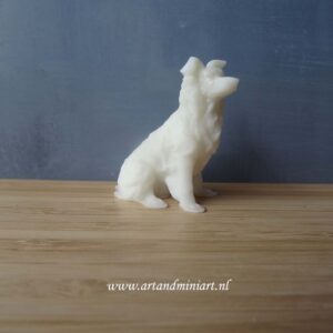 hond, dier, mens best friend, schilderbaar, creatief, decoratie, decoratief, poppenhuis, wit, 1:12