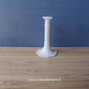 recht toe, kandelaar, decoratief, modern, artestiek, poppenhuis, wit, resin