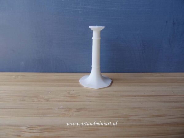 recht toe, kandelaar, decoratief, modern, artestiek, poppenhuis, wit, resin