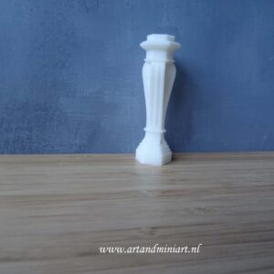 decoratief, zuil, pilaar, bloemen, overschilderbaar, wit, resin, poppenhuis