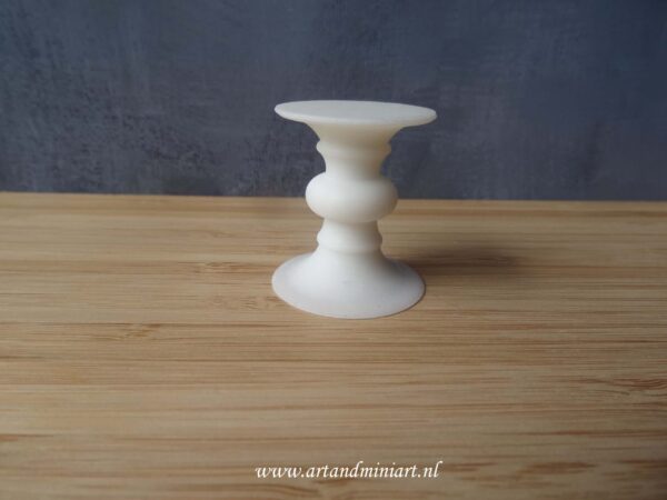 zuil, pilaar, decoratief, rond, wit, resin, poppenhuis, 1:12, ondersteuning, tafelpoot, tafel