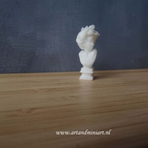 gezicht, vaas, pot, bloemenpot, resin, decoratief, kroeshaar, 1:12, poppenhuis, bust