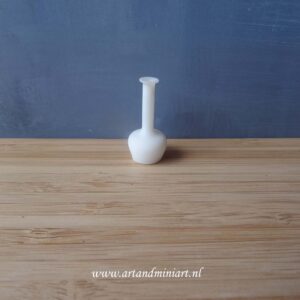 appelvaas. appel, bolvormig, wit, resin, 1:12, poppenhuis, decoratief