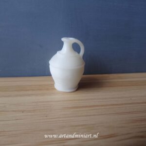 kruik, jug, rum, oud, wit, 1:12, poppenhuis, zeerovers