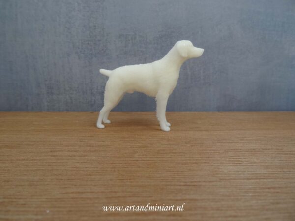 hond, dier, k9, mens best friend, zoogdier, viervoetig, decoratie, decoratief, poppenhuis, 1:12, schilderbaar, schilderen, vriend, attractief wit, resin, ,