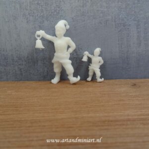 elf, kerst,kerstelf, kerstklok, miniatuur, poppenhuis, zelf schilderen