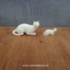 kat, kater, poes, kitten, dier, zoogdier, huisdier, poppenhuis, miniaturen, 3d print, resin,