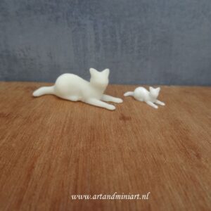 kat kitten poes kater, poppenhuis, miniaturen, huisdier, resin 3d print,