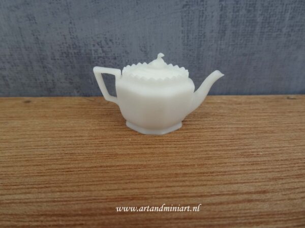 thee, theepot, poppenhuis, miniatuur, decoratie, engels