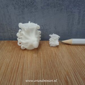 inktvis, zee, bloempot, pot, poppenhuis, miniaturen, 1:12, 1:24, resin