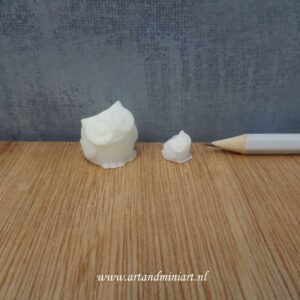 uil, poppenhuis, miniaturen, resin, 3d print , decoratie, bloempot,