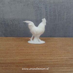 haan, poppenhuis, miniatuur, vogel, decoratie, zelf schilderen , resin