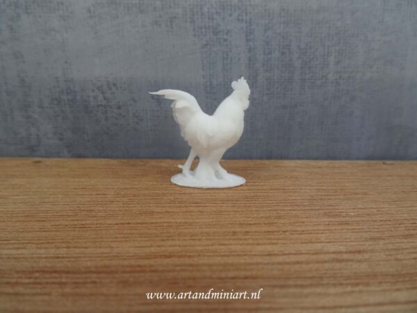 haan, poppenhuis, miniatuur, vogel, decoratie, zelf schilderen , resin