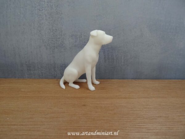 ameriacan bulldog , teef, rashond, hondenras, dier, huisdier, zoogdier, poppenhuis, 1; 12 , 1:24 , miniatuur, zelf schilderen, resin