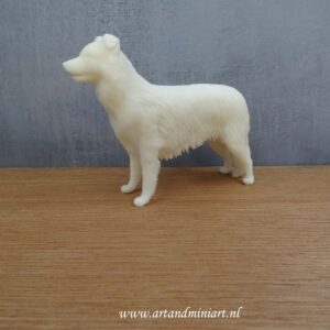 border collie, ras, rashond, hondenras, dier, zoogdier, huisdier, poppenhuis, miniatuur, resin, zelf schilderen