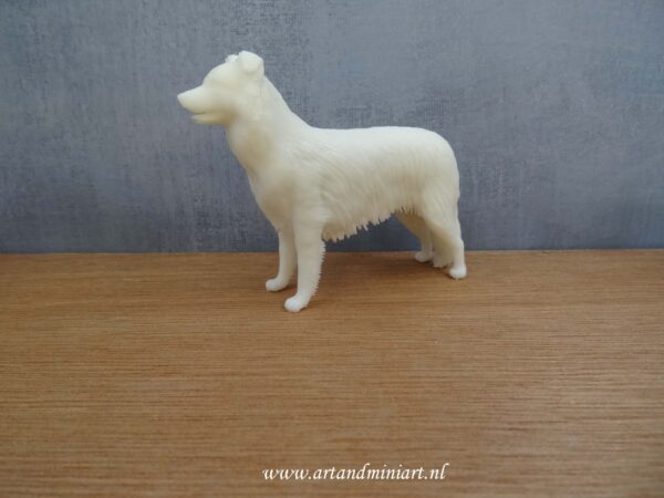 border collie, ras, rashond, hondenras, dier, zoogdier, huisdier, poppenhuis, miniatuur, resin, zelf schilderen