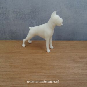 boxer , hond, rashond, teef, zoogdier, huisdier, poppenhuis, miniatuur, zelf schilderen, resin