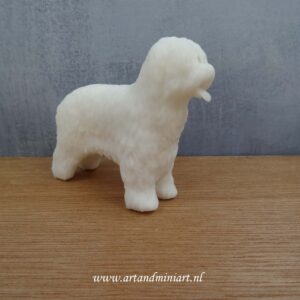 briard, hond, rashond, hondenras, waakhond, zoogdier, huisdier, langharig, resin, zelf schilderen, poppenhuis, miniatuur