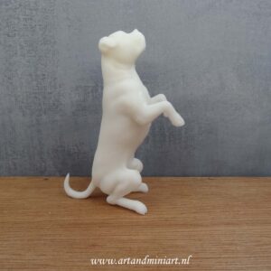 hond , rashond, zittende hond, hondenras, poppenhuis, miniatuur, 1:12, 1:24