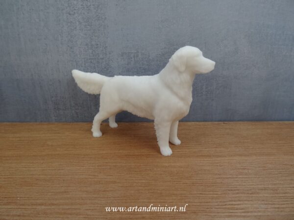 hond, rashond, golden retriever, beeldje , resin, poppenhuis, miniatuur, 1:12 1:24