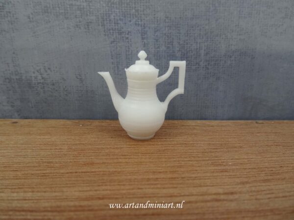 theepot, thea, poppenhuis, miniatuur, 1:12, zelf schilderen resin, 3d printed,