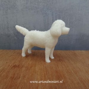 cocker spaniel, poedel, cockerpoo, hond, dierenvriend, dier, huisdier, rashond, poppenhuis, miniatuur, resin