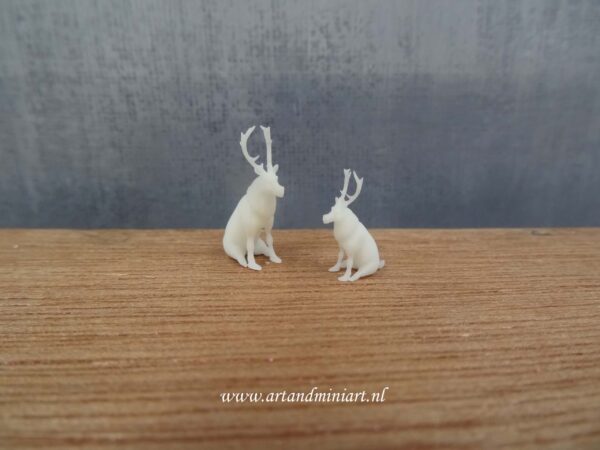 hert, dier, wild dier, kerst, kerstdecoratie, kerstversiering, poppenhuis, miniatuur