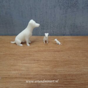 reu, teef pup, hond, huisdier, zoogdier, poppenhuis, miniaituren 3d print, modelbouw