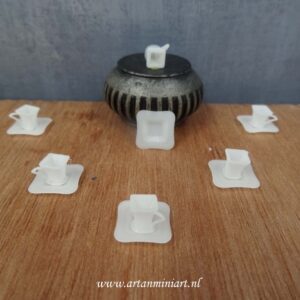 servies, thee, theeservies , poppenhuis, miniaturen,