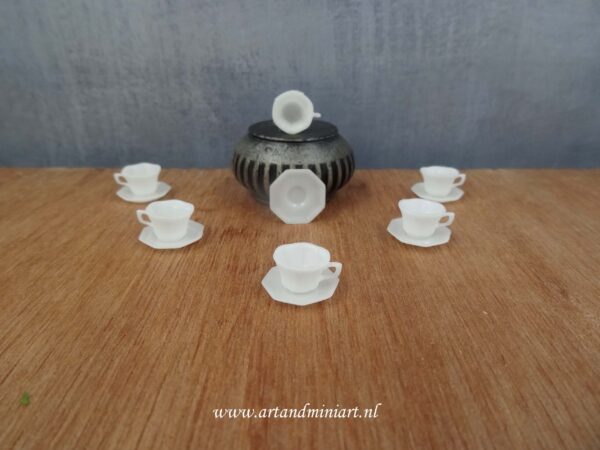 theekopje, theeservies, engels, servies, koffie kopje, poppenhuis, miniaturen , 1:12