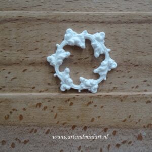 krans, ornament, barok, brocante, poppenhuis, lijst , miniaturen