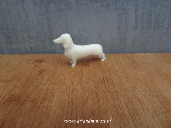 teckel, rashond, hondenras, hond, dier, zoogdier, poppenhuis , miniaturen