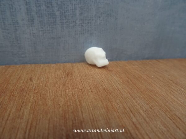 skull, dood, schedel, poppenhuis, miniaturen, resin, 3d print