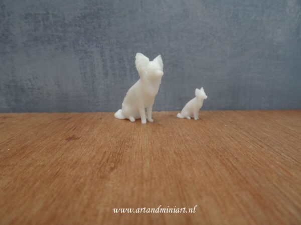 rashond, hondenras, resin, 3d print, papillon, poppenhuis, miniaturen