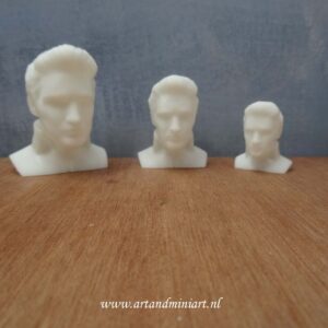 bust, beeld, man, king of rock, poppenhuis, miniaturen, 1:12, resin, 3d print