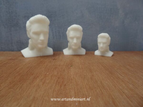 bust, beeld, man, king of rock, poppenhuis, miniaturen, 1:12, resin, 3d print