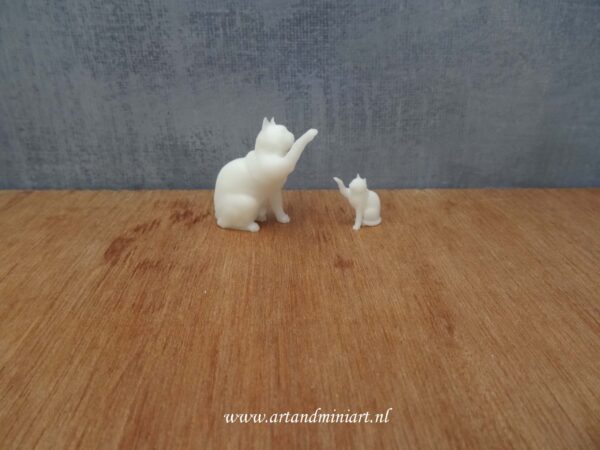 kat, kater, kitten, huisdier, poes, poppenhuis, miniaturen, resin, 3d print