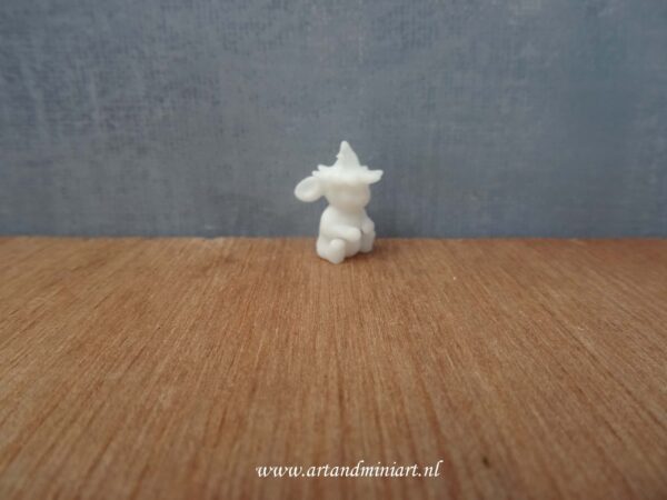 konijn, lente, hoedje, pasen, miniaturen, poppenhuis, resin, 3d print