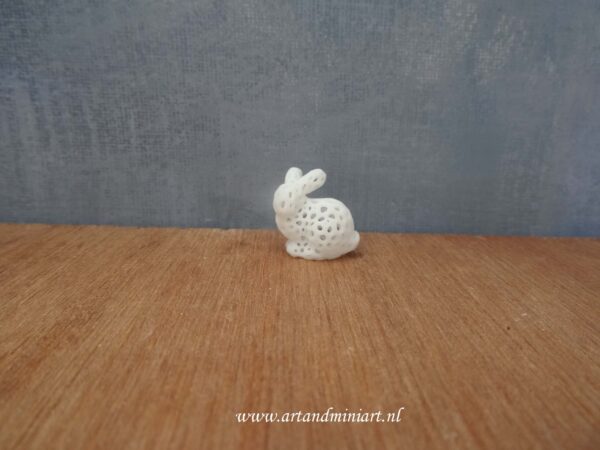 konijn, beeld, decoratie, poppenhuis, miniaturen, resin 3d print