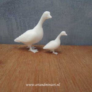 gans, waakdier, boerderij, poppenhuis, miniaturen, vogel, watervogel