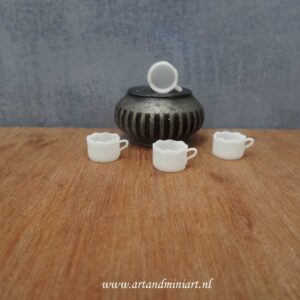 beker, servies, porselein, huishouden, servies, serviesgoed, poppenhuis, miniaturen