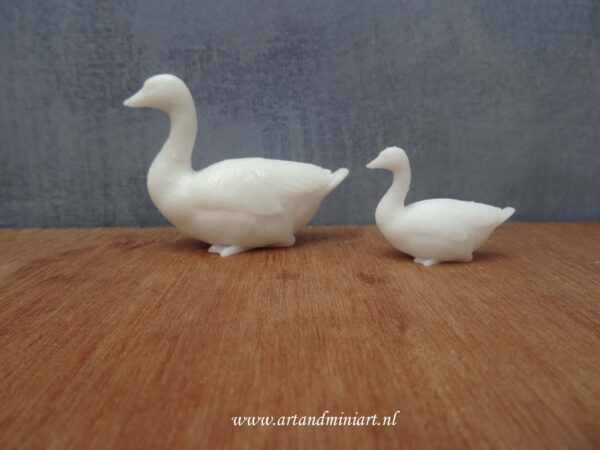 gans, vogel, watervogel, sneeuwgans, poppenhuis, miniaturen, pasen, resin, 3d print