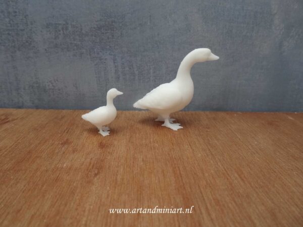 gans, watervogel, boerderij, waakdier, poppenhuis, miniaturen, resin, 3d print