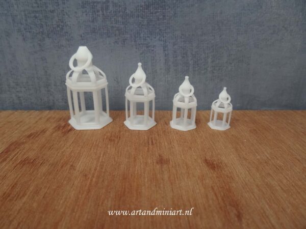 windlicht, lantaarn, kaarsen, poppenhuis, miniaturen, kaarsen, decoratie, sfeer, resin , 3d print