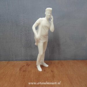 man jongen, telefoon, poppenhuispop. 3d print