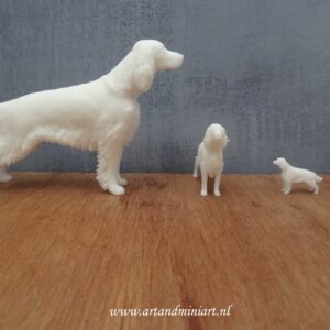 rashond, ierse setter, teefje, hond, zoogdier, huisdier, jachthond, poppenhuis, miniaturen, resin, 3d print