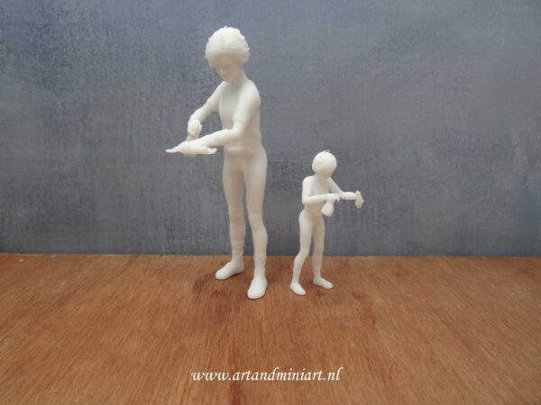 jongedame, poppenhuispop, modern, miniaturen, resin, 3d print,